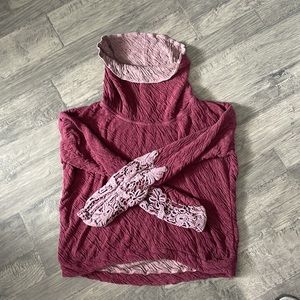 Anthropologie Bordeaux fall sweater